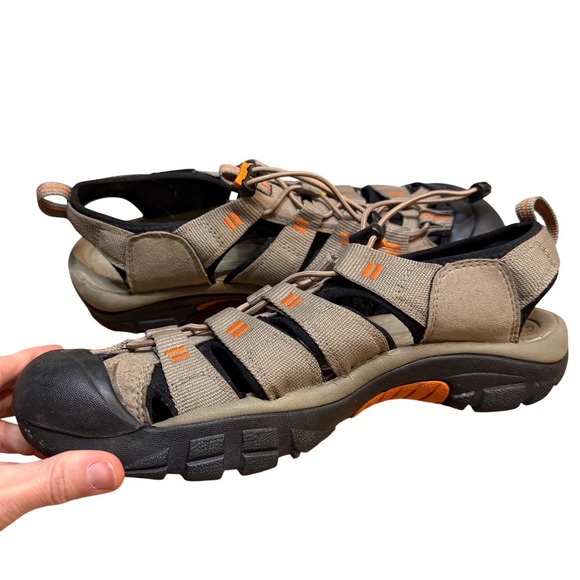 Keen Newport H2 Mens Waterproof Hiking Sandals Tan Orange Outdoor Shoes - Picture 4 of 16